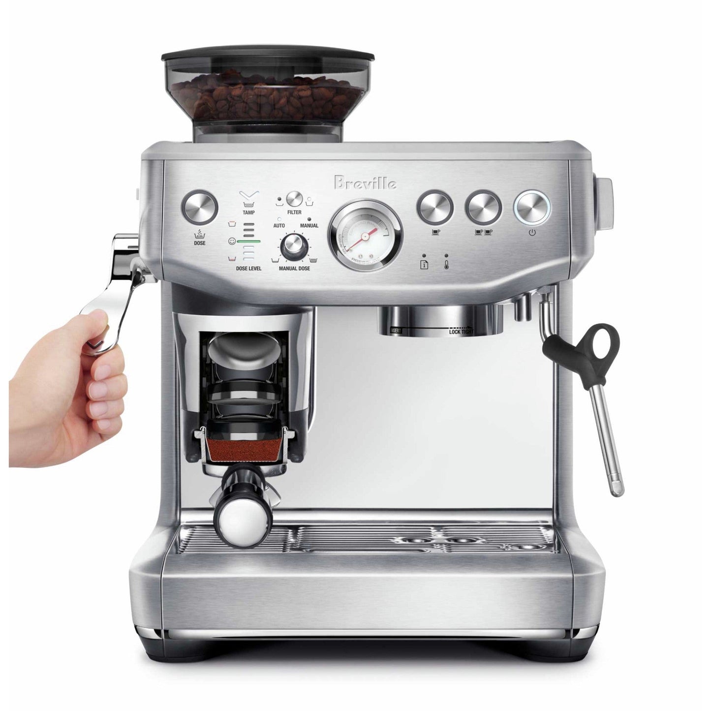 Breville Barista Express Impress Espresso Machine 2 Liters, BES876BSS