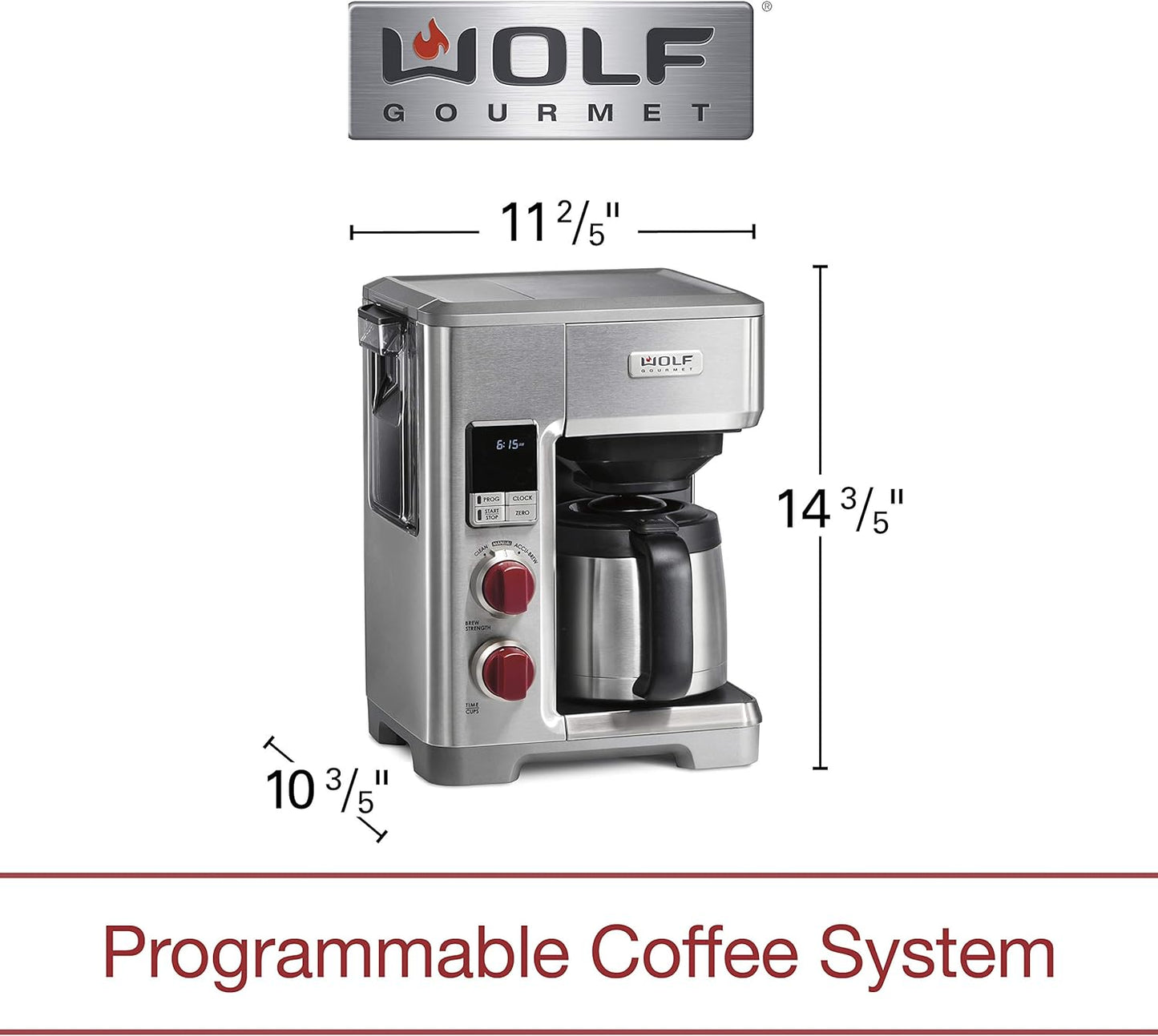 Wolf Gourmet Automatic Drip 10-Cup Coffee Maker