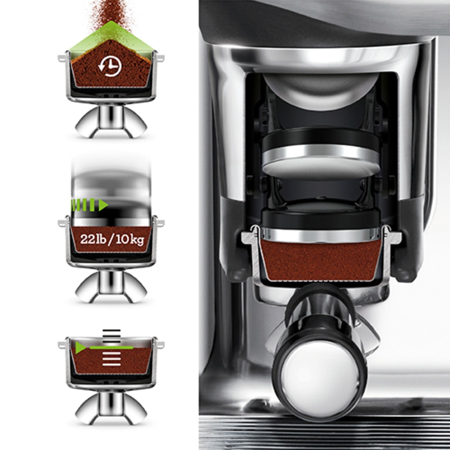 Breville Barista Touch Impress Espresso Machine with Grinder, BES881BSS
