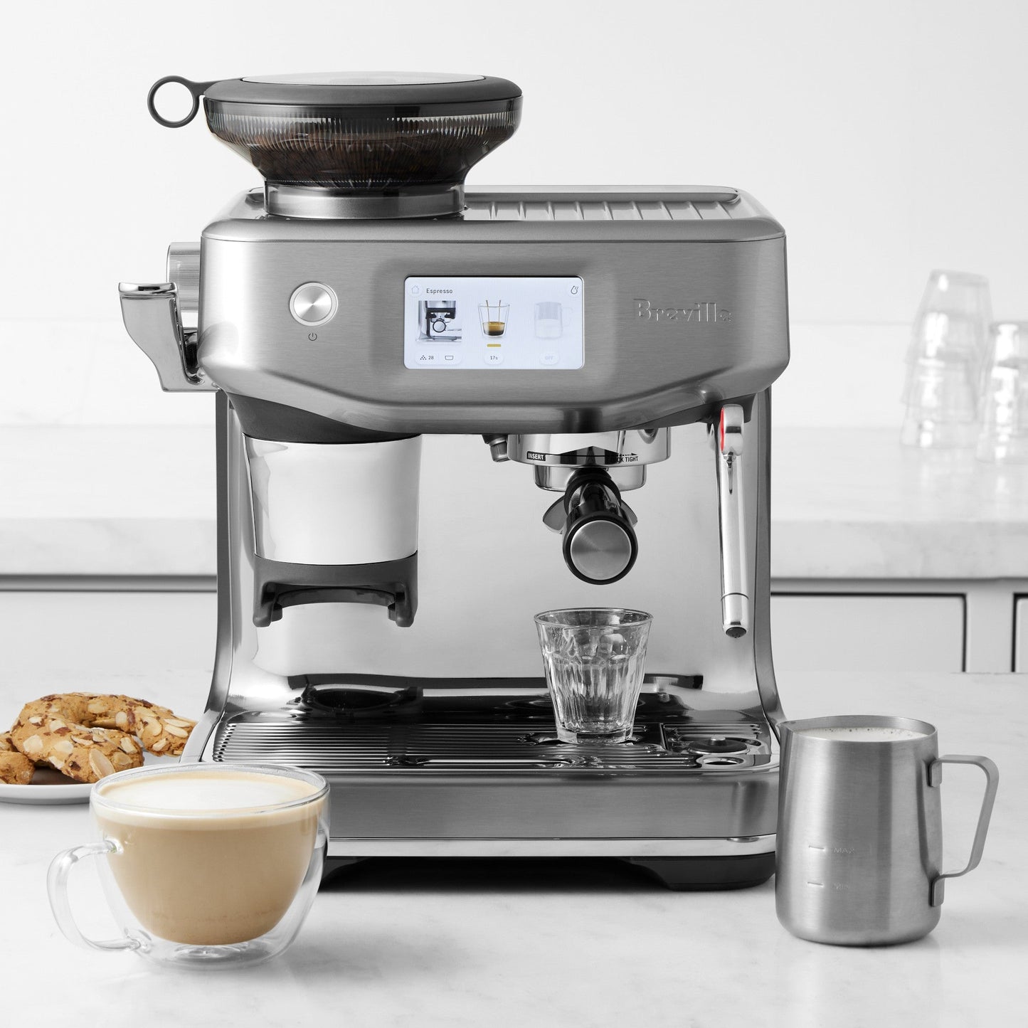 Breville Barista Touch Impress Espresso Machine with Grinder, BES881BSS