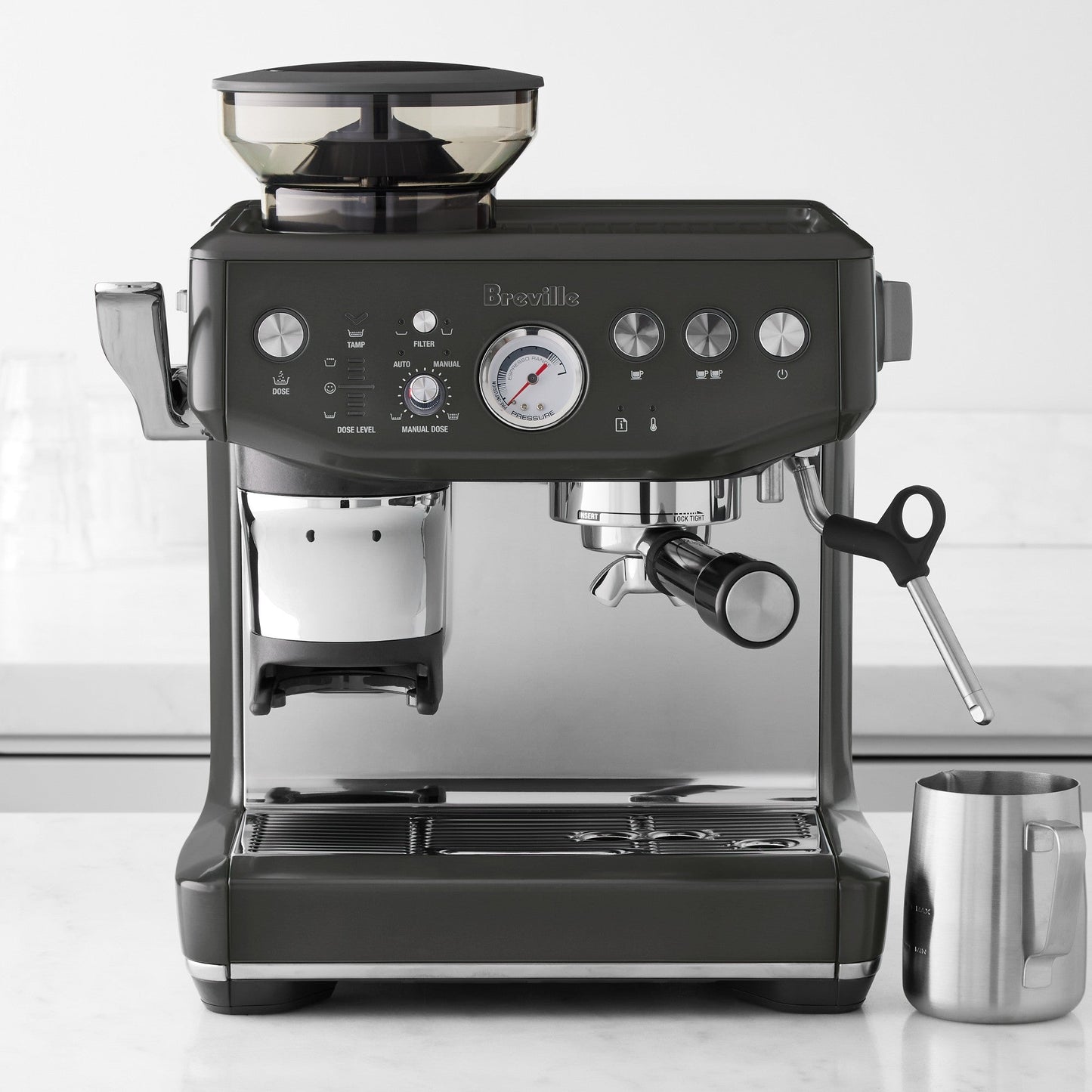 Breville Barista Express Impress Espresso Machine 2 Liters, BES876BSS