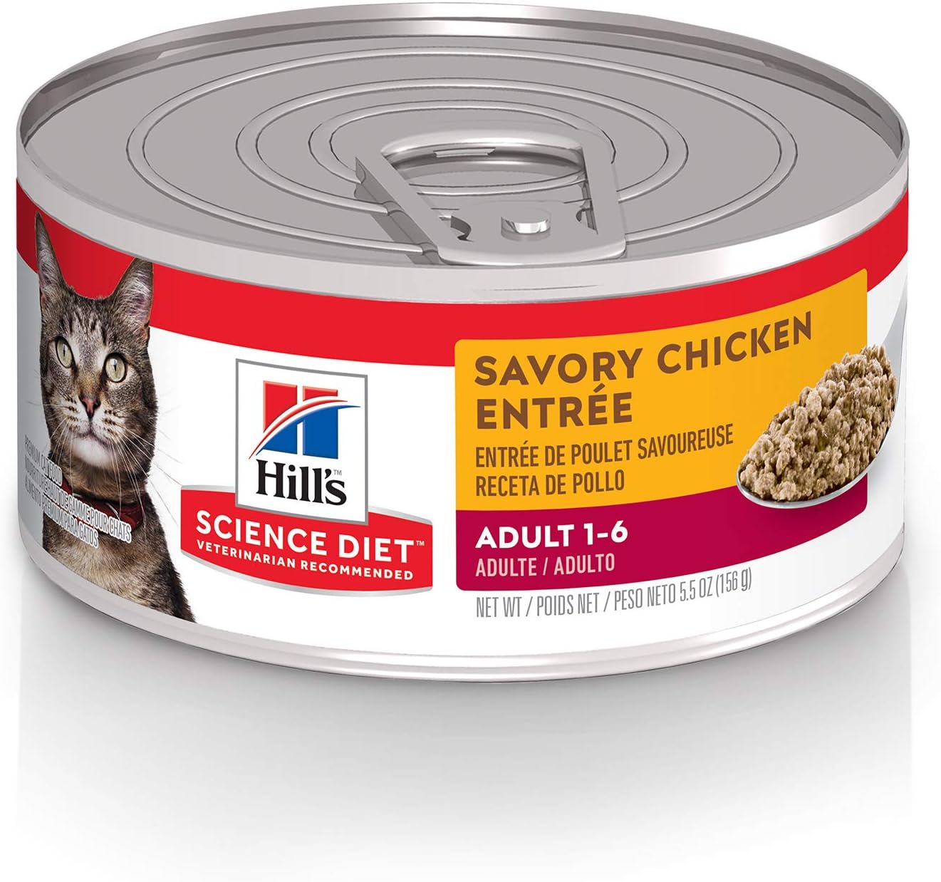 Hill's Science Diet Adult 1-6 Savory Chicken Entree Canned Wet Cat Food - Wet Cat Food Hill's Science