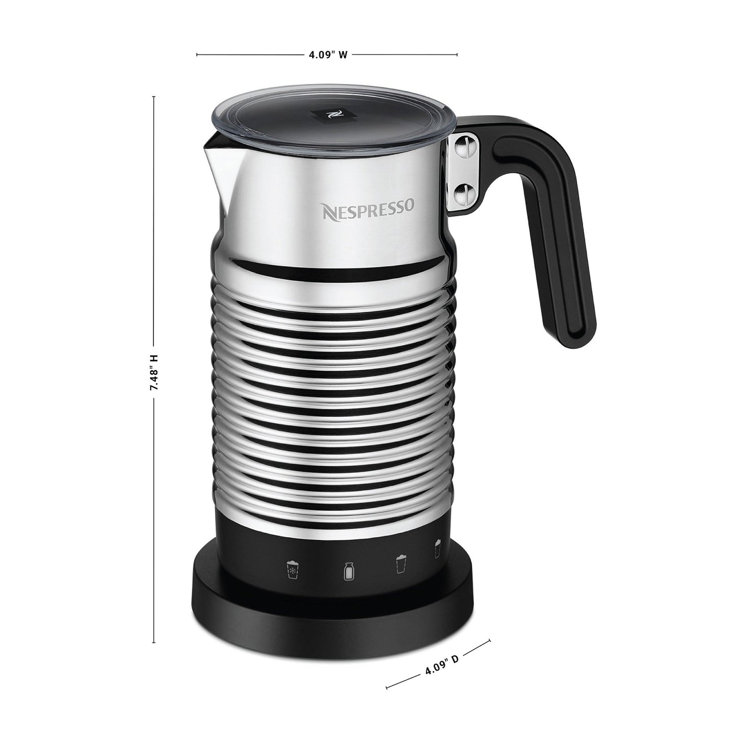 Nespresso Aeroccino 4 Milk Frother, Silver