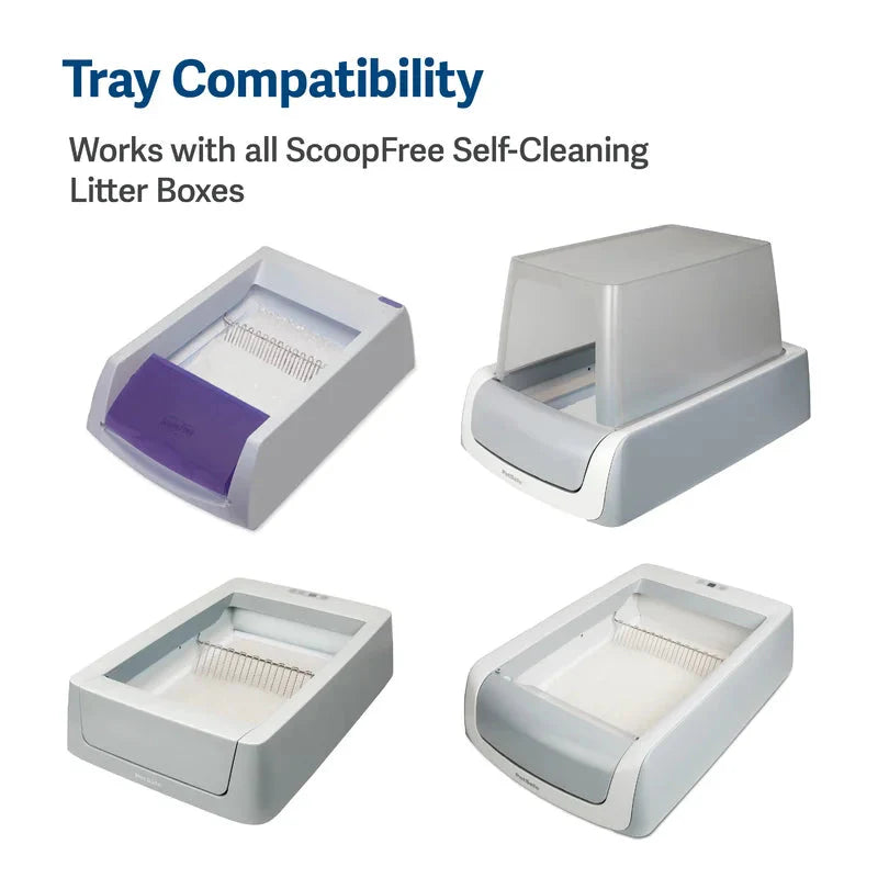 PetSafe ScoopFree Blue/White Crystal Cat Litter Tray Refills, 3 Pack - Crystal Cat Litter Tray Refills PetSafe