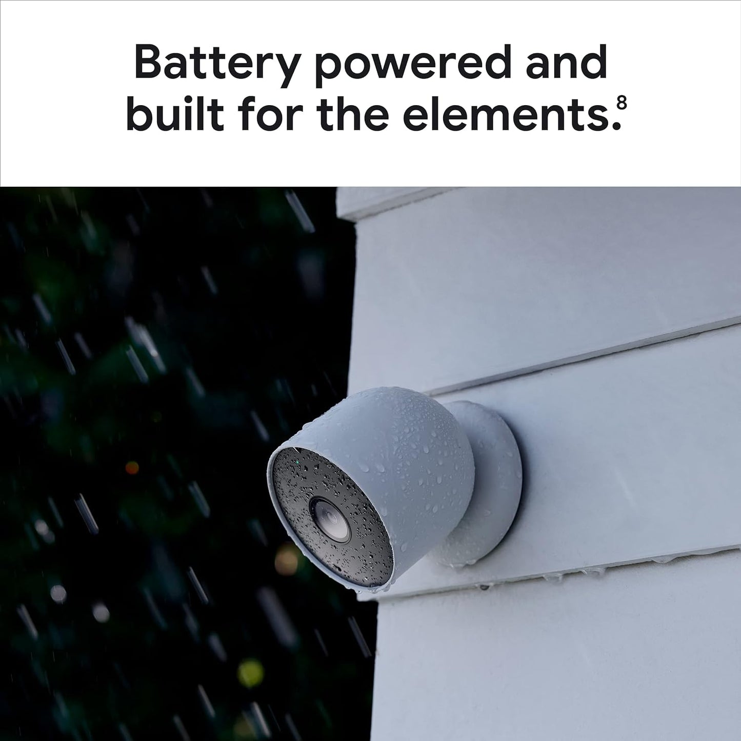 Google Nest Cam Outdoor/Indoor Security Camera with Wireless Battery - White
