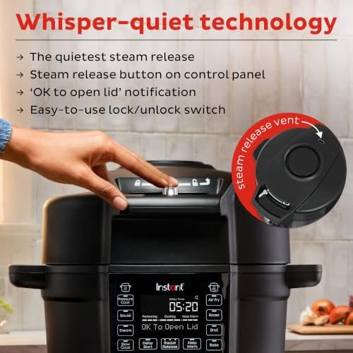 Instant Pot Duo Crisp Ultimate Lid, 6.5 Qt Air Fryer & Pressure Cooker Combo