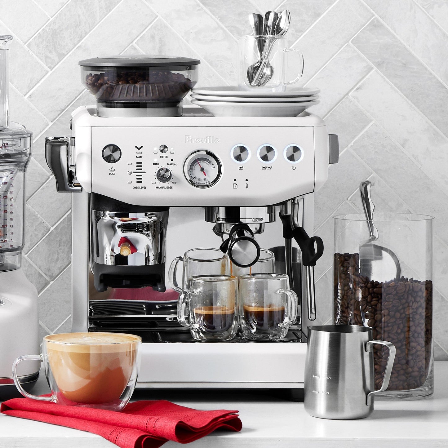 Breville Barista Express Impress Espresso Machine 2 Liters, BES876BSS