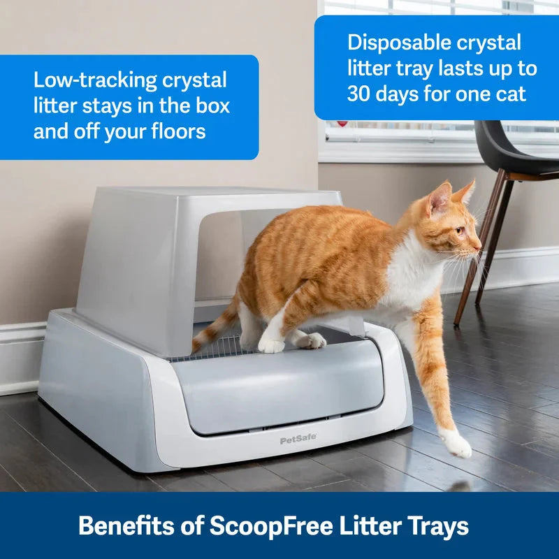 PetSafe ScoopFree Blue/White Crystal Cat Litter Tray Refills, 3 Pack