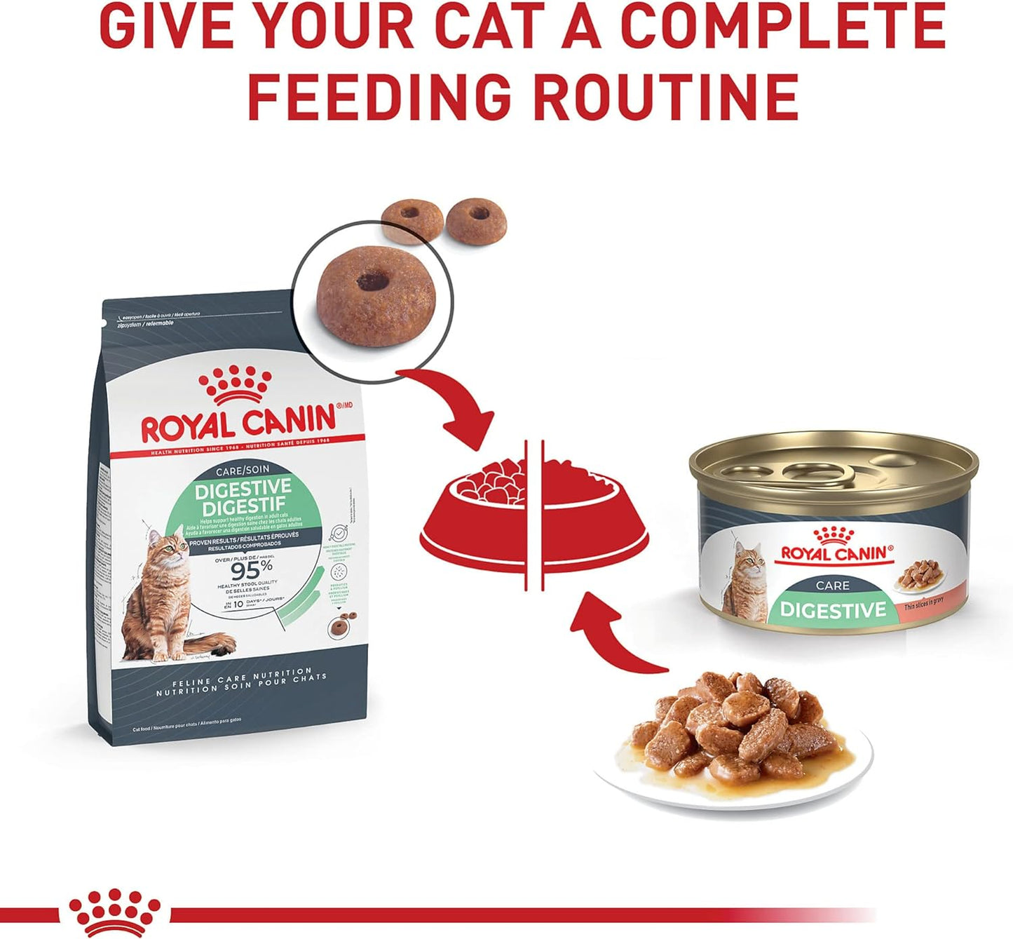 Royal Canin Feline Digestive Care Thin Slices in Gravy Wet Cat Food - Wet Cat Food Royal Canin