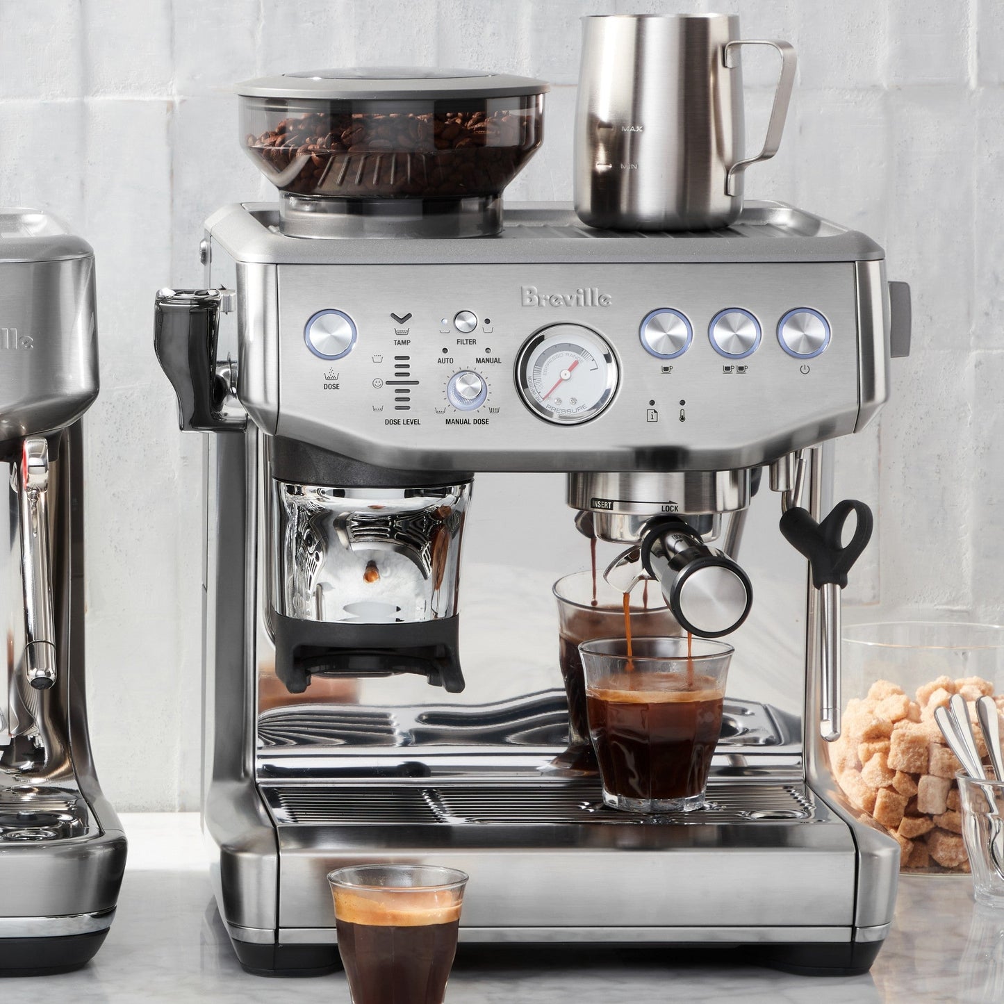 Breville Barista Express Impress Espresso Machine 2 Liters, BES876BSS