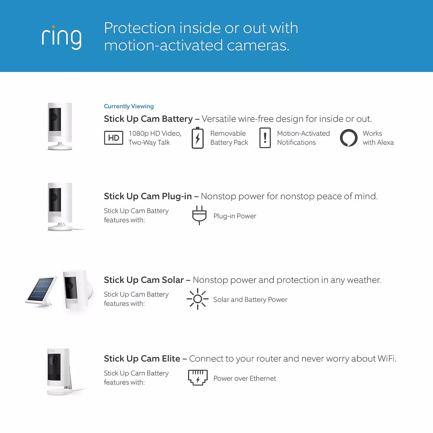 Ring 1080p Wireless Stick Up Security Camera (Battery)