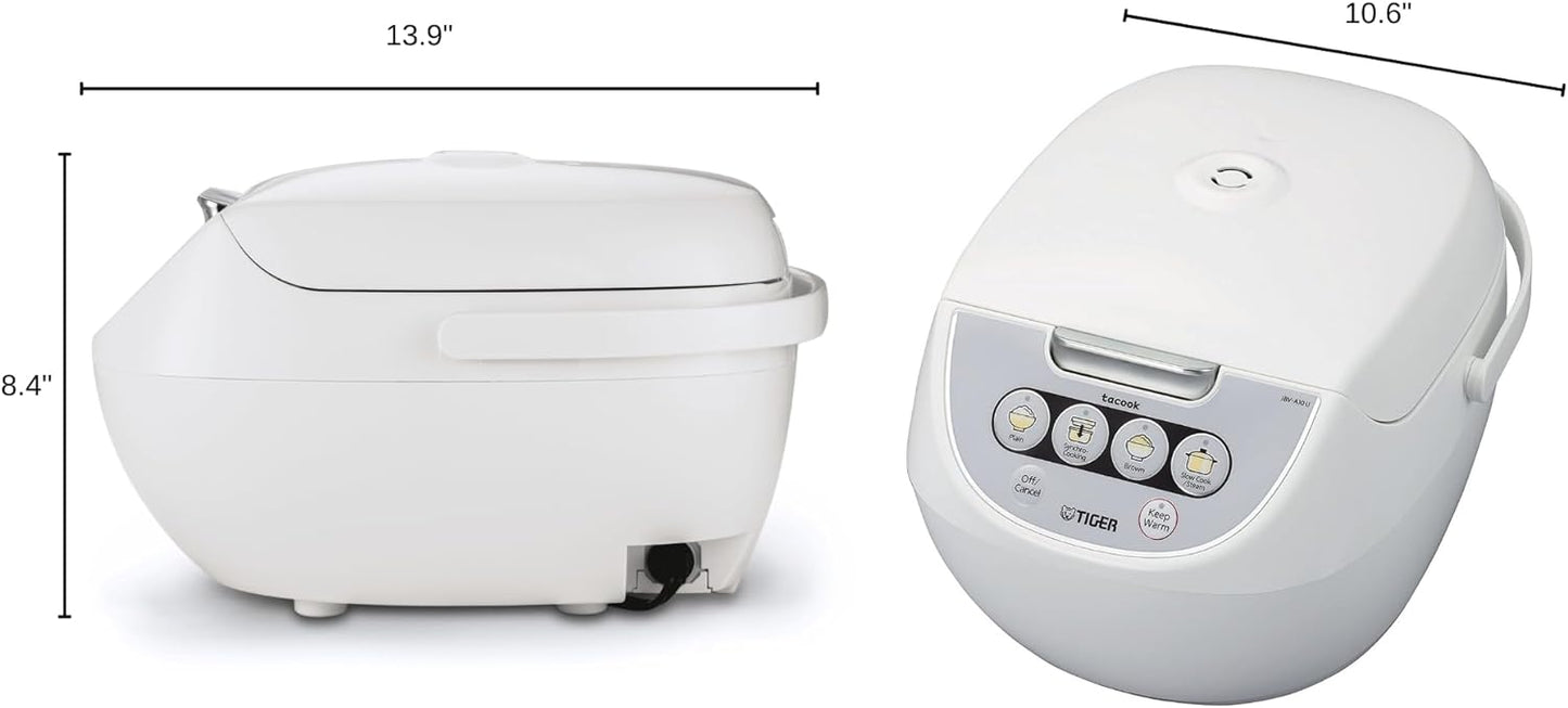 TIGER JBV-A10U 5.5-Cup Micom Rice Cooker with Food Steamer Basket