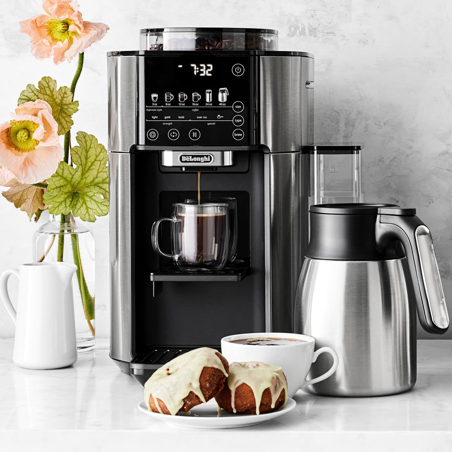 De'Longhi TrueBrew Automatic Coffee Maker with Bean Extract Technology + Thermal Carafe