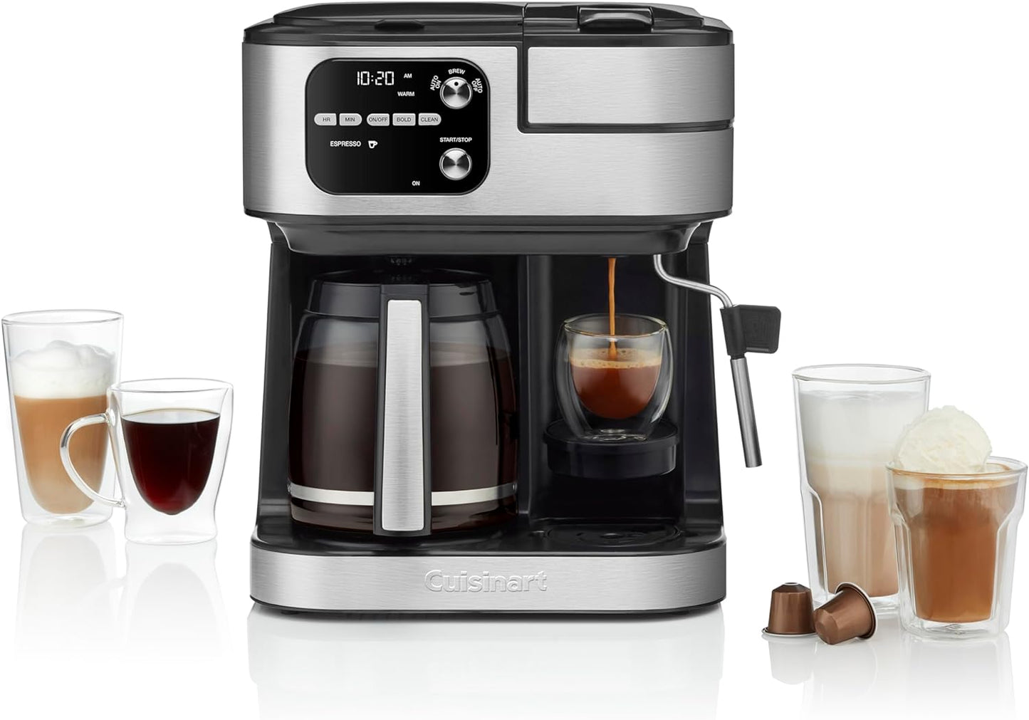 Cuisinart Coffee Maker Barista System, Coffee Center 4-In-1 Coffee Machine, Single-Serve Coffee