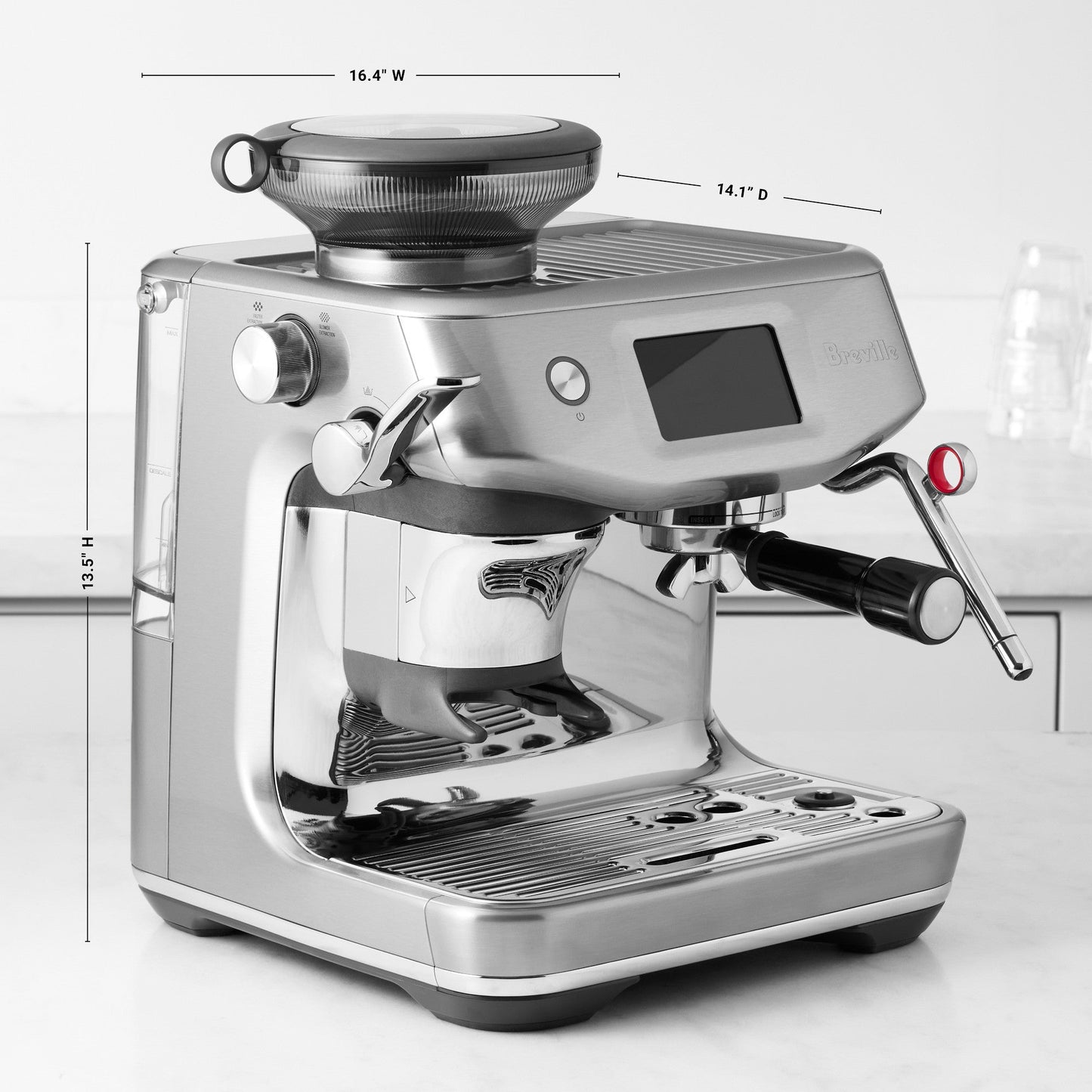 Breville Barista Touch Impress Espresso Machine with Grinder, BES881BSS