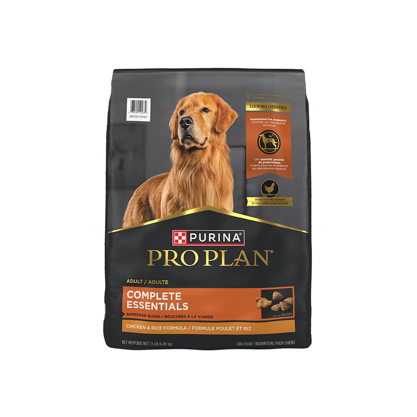 Purina Pro Plan Complete Essentials Shredded Blend Adult Dry Dog Food - Chicken & Rice