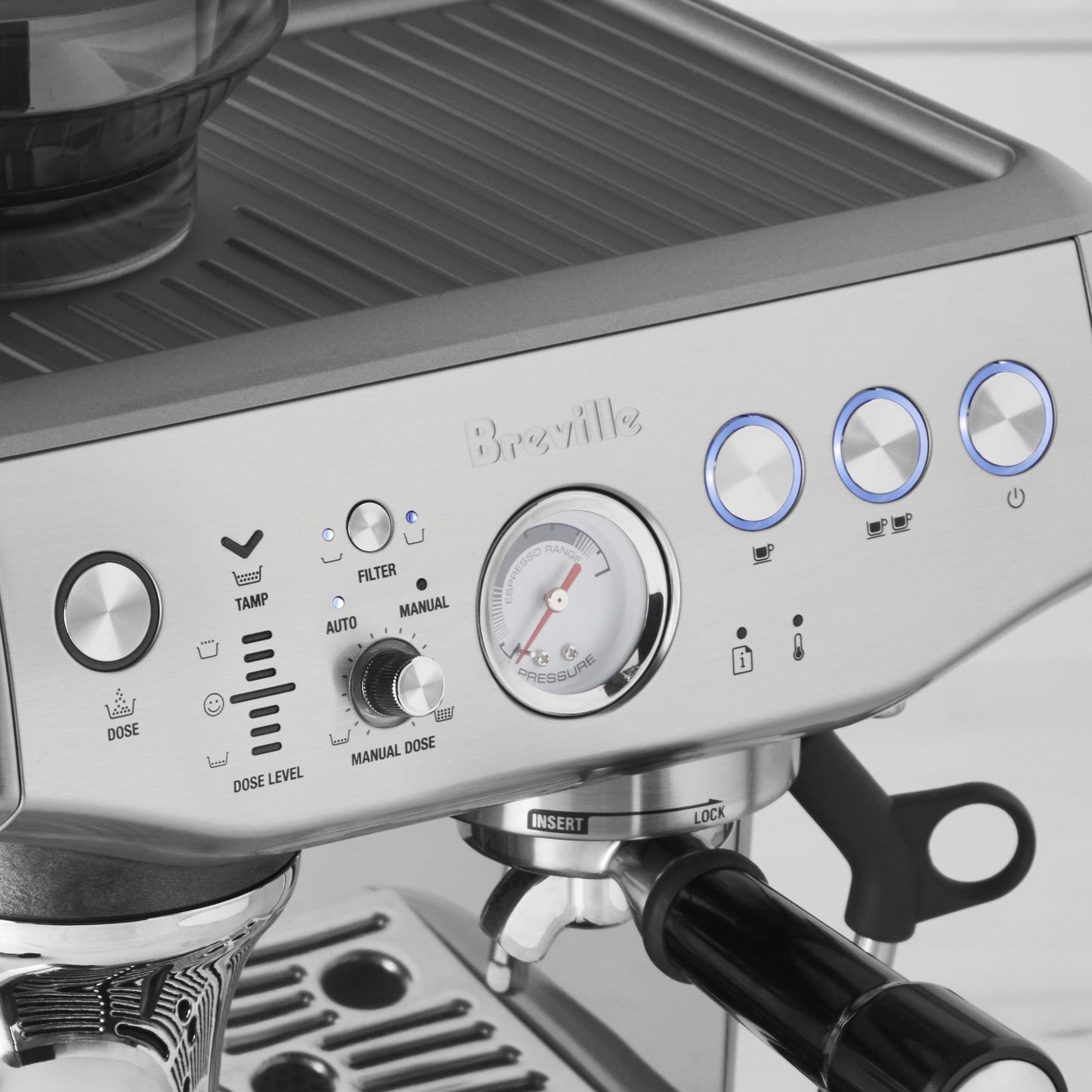 Breville Barista Express Impress Espresso Machine 2 Liters, BES876BSS