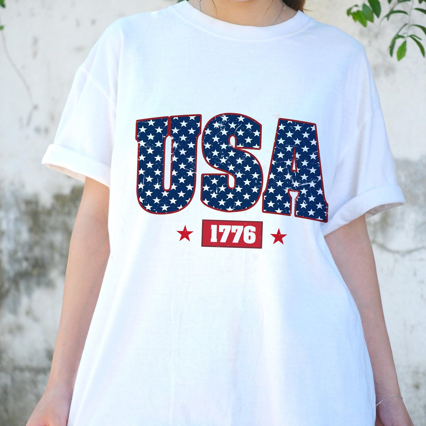 USA 1776 Shirt, Patriotic American Flag Stars Tee, Vintage 4th of July T-Shirt, Independence Day Outfit, Freedom Graphic USA Top