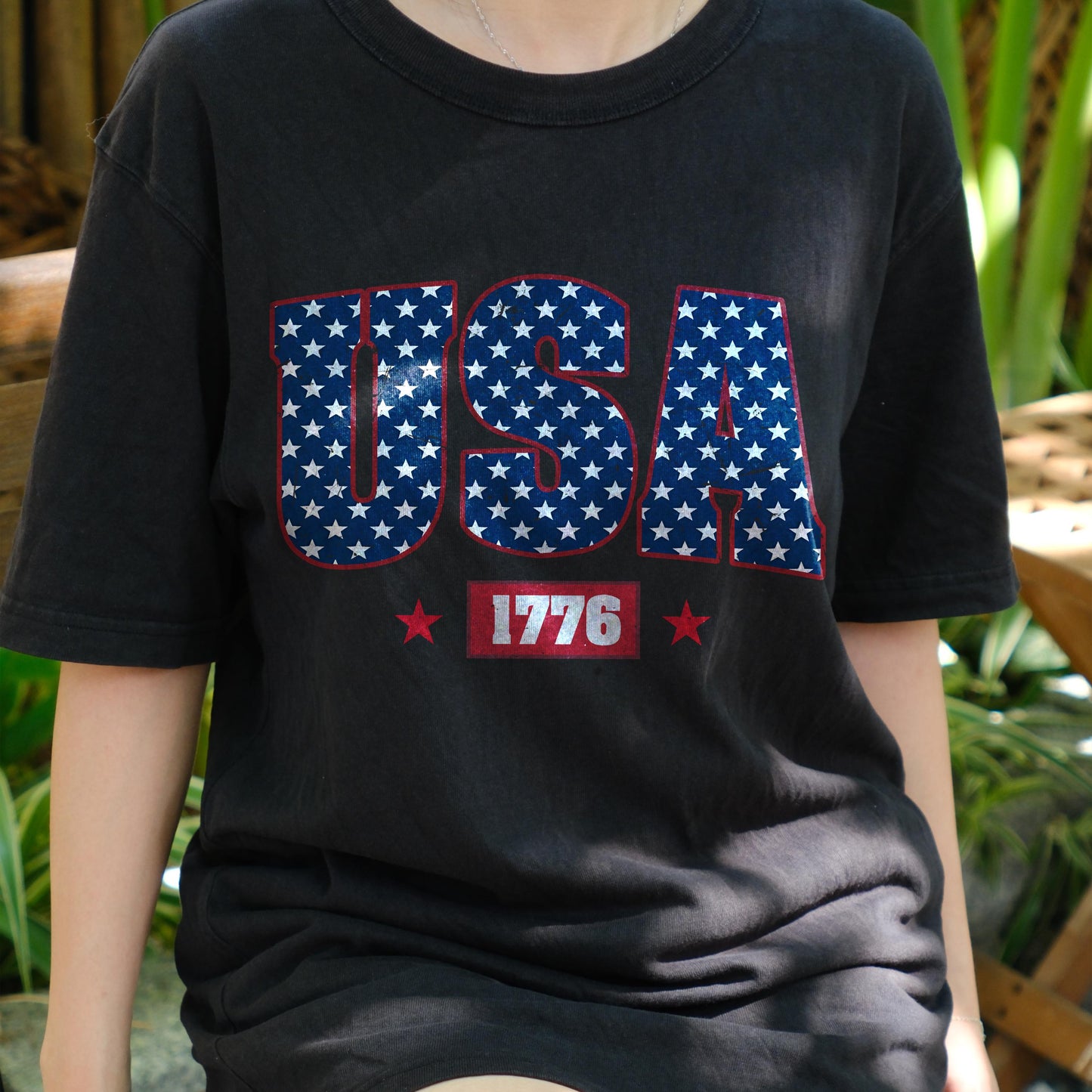 USA 1776 Shirt, Patriotic American Flag Stars Tee, Vintage 4th of July T-Shirt, Independence Day Outfit, Freedom Graphic USA Top