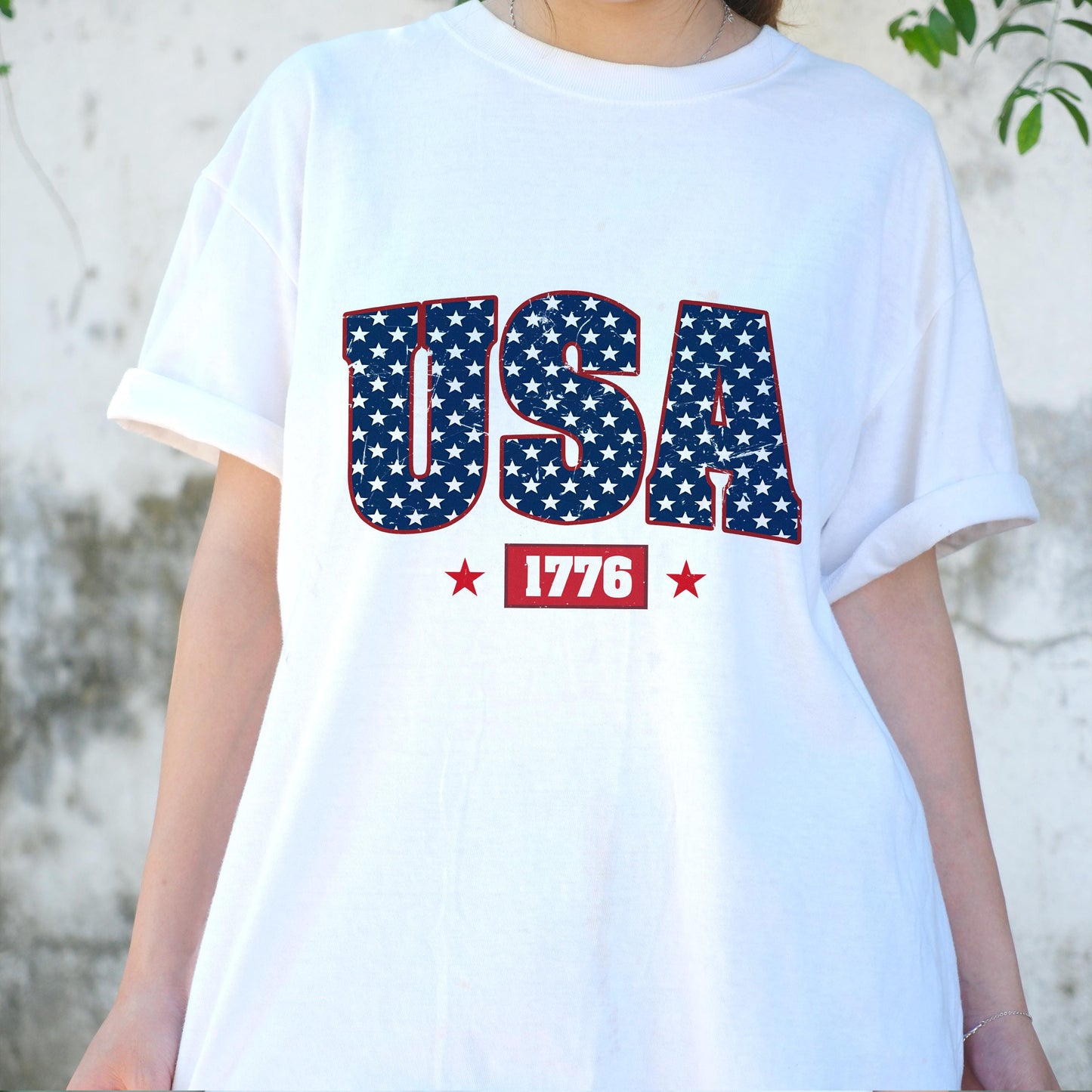 USA 1776 Shirt, American Flag Stars Independence Day Tee, Patriotic Fourth of July T-Shirt, Vintage USA Pride Gift for Men Women