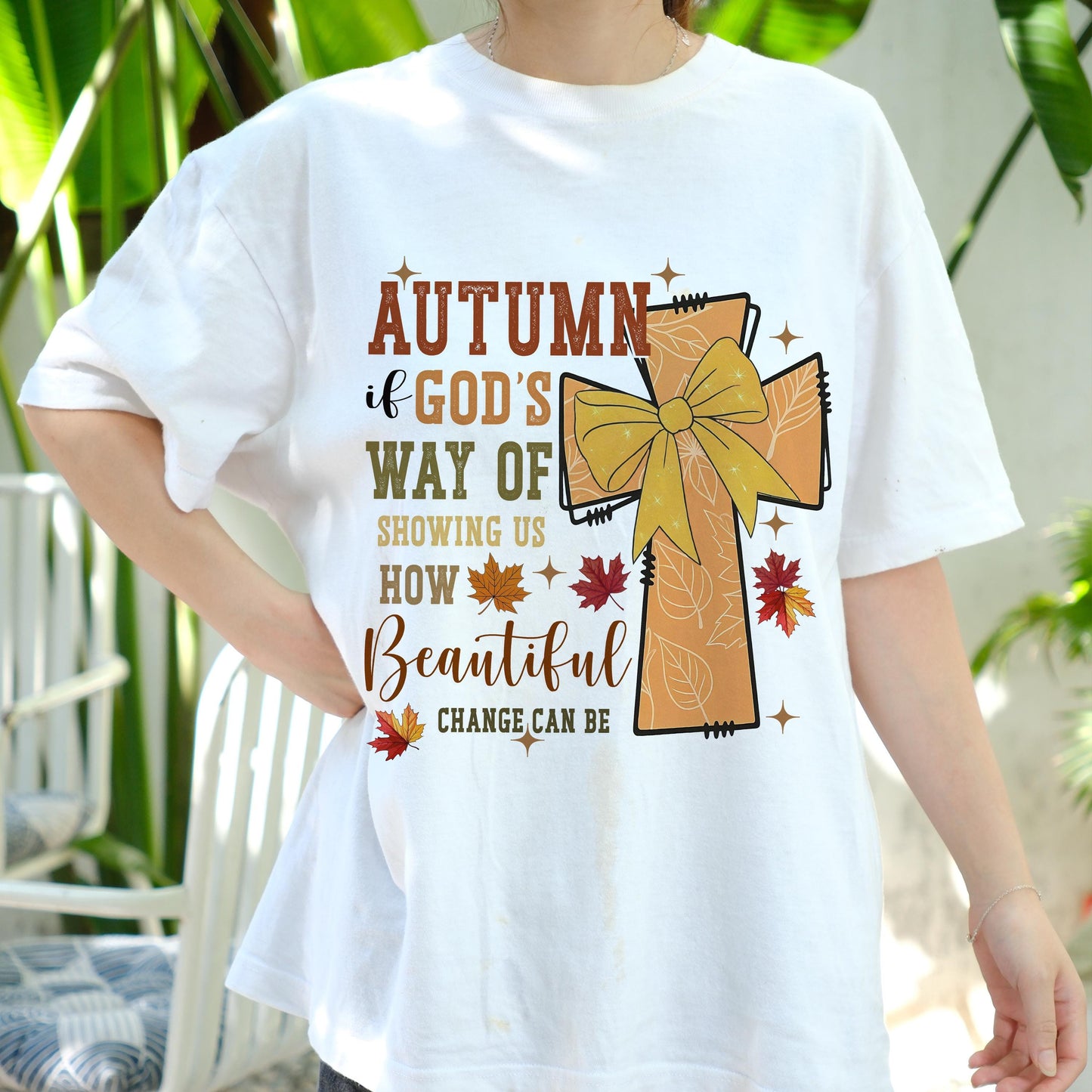 Autumn Christian Shirt, Faith Fall Tee, God's Way Fall Shirt, Religious Autumn Quote Tee, Spiritual Fall Graphic T-Shirt
