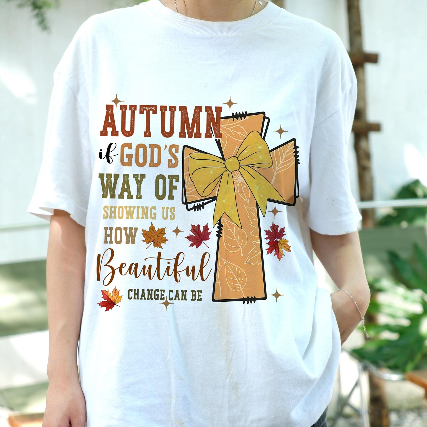 Autumn Christian Shirt, Faith Fall Tee, God's Way Fall Shirt, Religious Autumn Quote Tee, Spiritual Fall Graphic T-Shirt