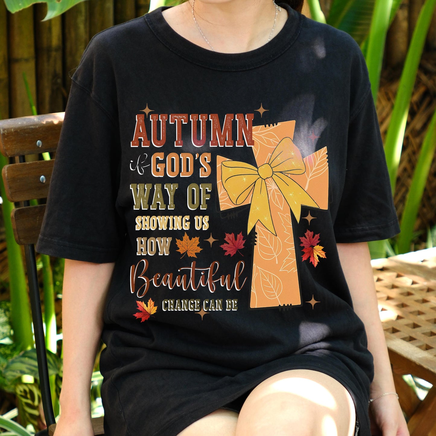 Autumn Christian Shirt, Faith Fall Tee, God's Way Fall Shirt, Religious Autumn Quote Tee, Spiritual Fall Graphic T-Shirt