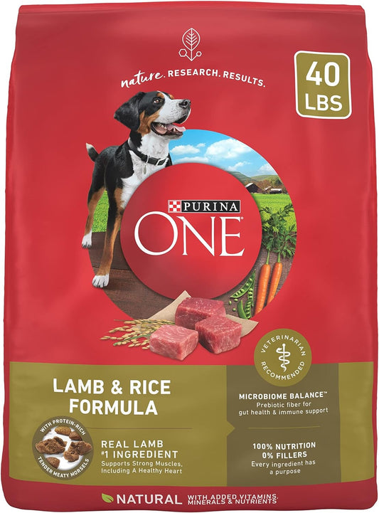 Purina ONE Lamb and Rice Formula Dry Dog Food, Saving Up to 50%