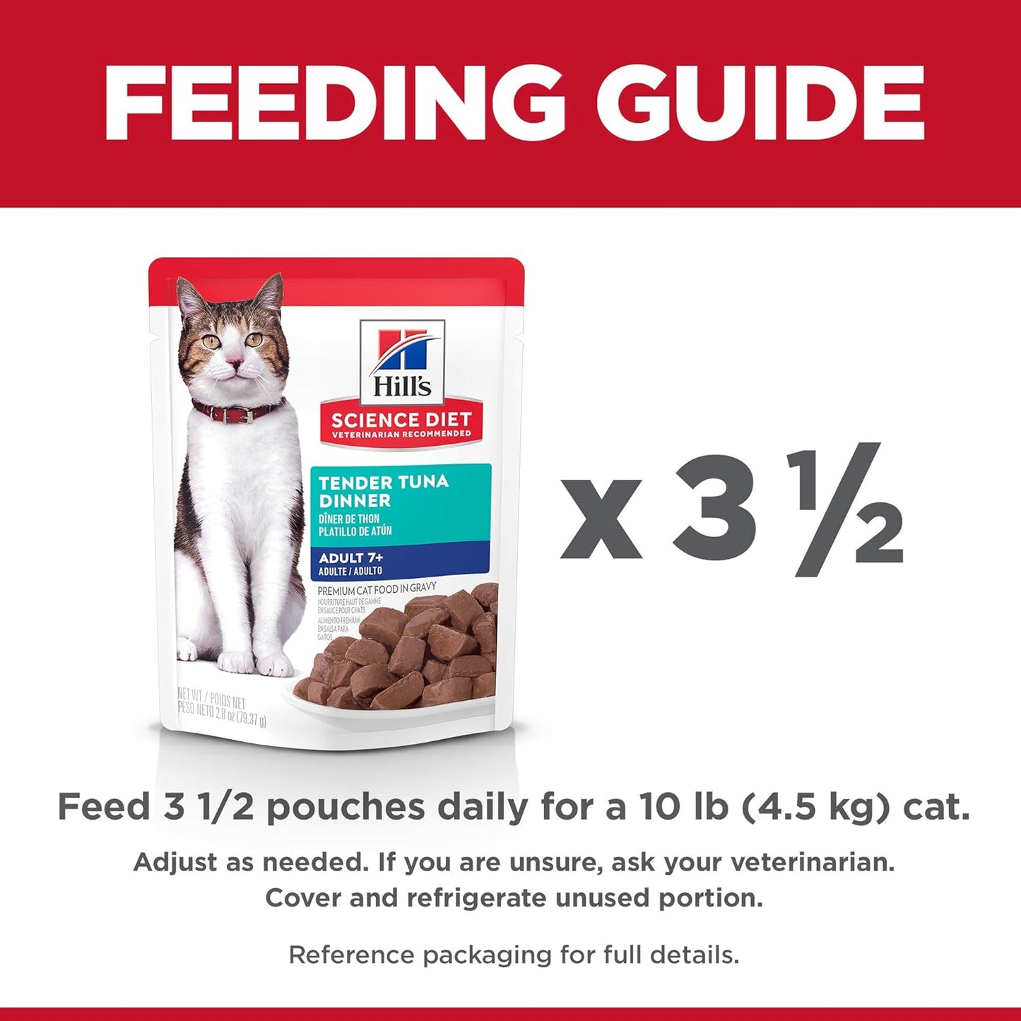 Hill's Science Diet Senior 7+ Tuna Wet Cat Food Pouches 2.8 oz, 24-Pack -  Wet Cat Food Hill's Science