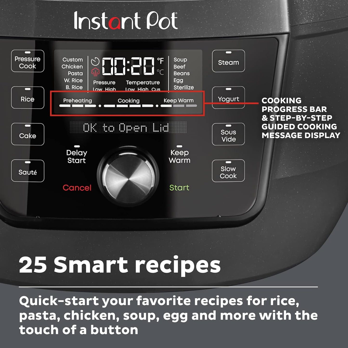 Instant Pot RIO Wide Plus Pressure Cooker, 7 1/2-Qt