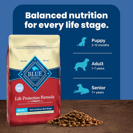 Blue Buffalo Blue Life Protection Formula Natural Adult Beef and Brown Rice Dry Dog Food