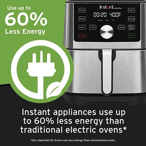 Instant Pot 6-Qt XL Vortex Plus Air Fryer 6-in-1 Functions Stainless-Steel