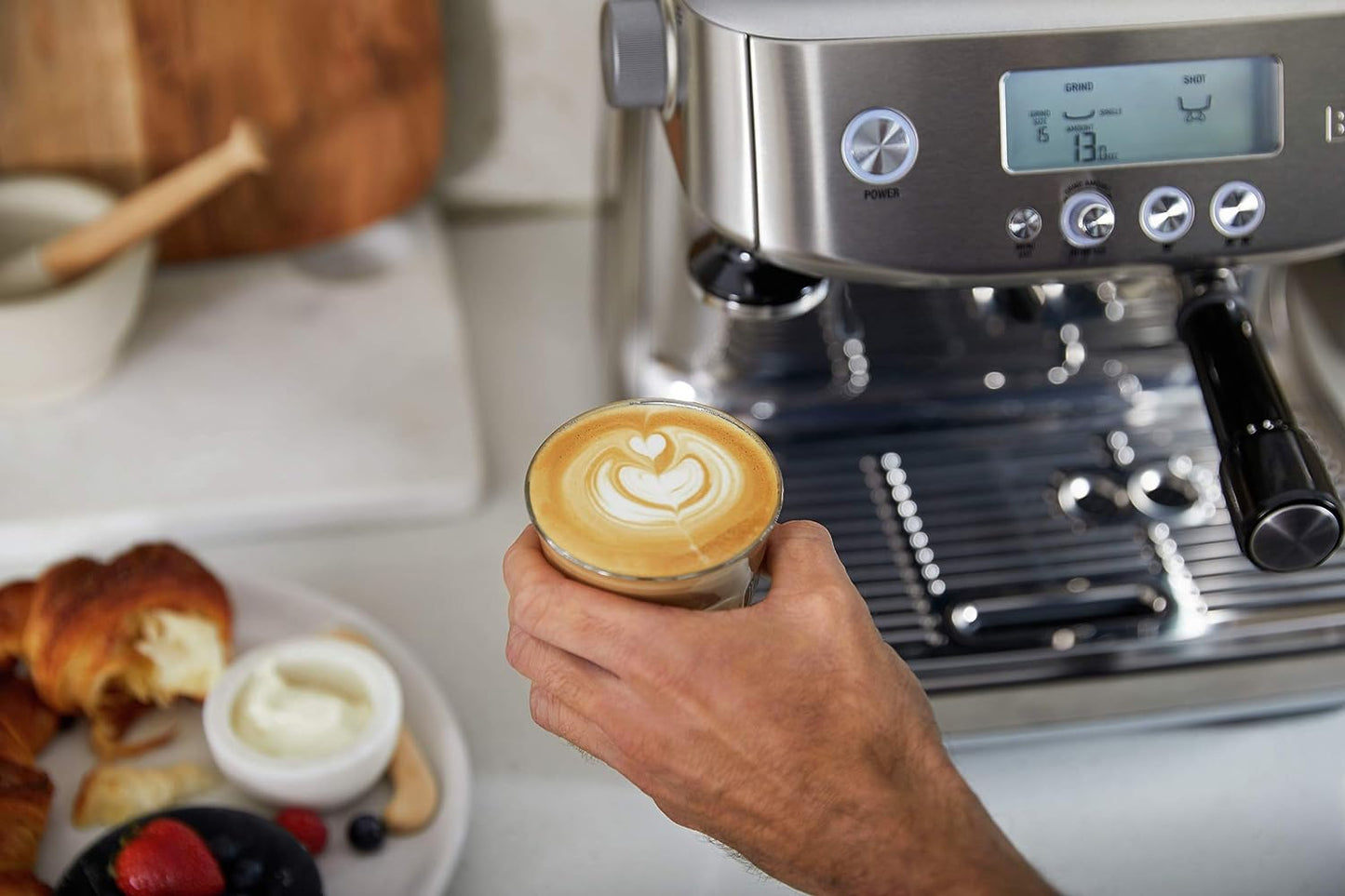 Breville the Barista Pro Espresso Machine, Medium, Brushed Stainless Steel
