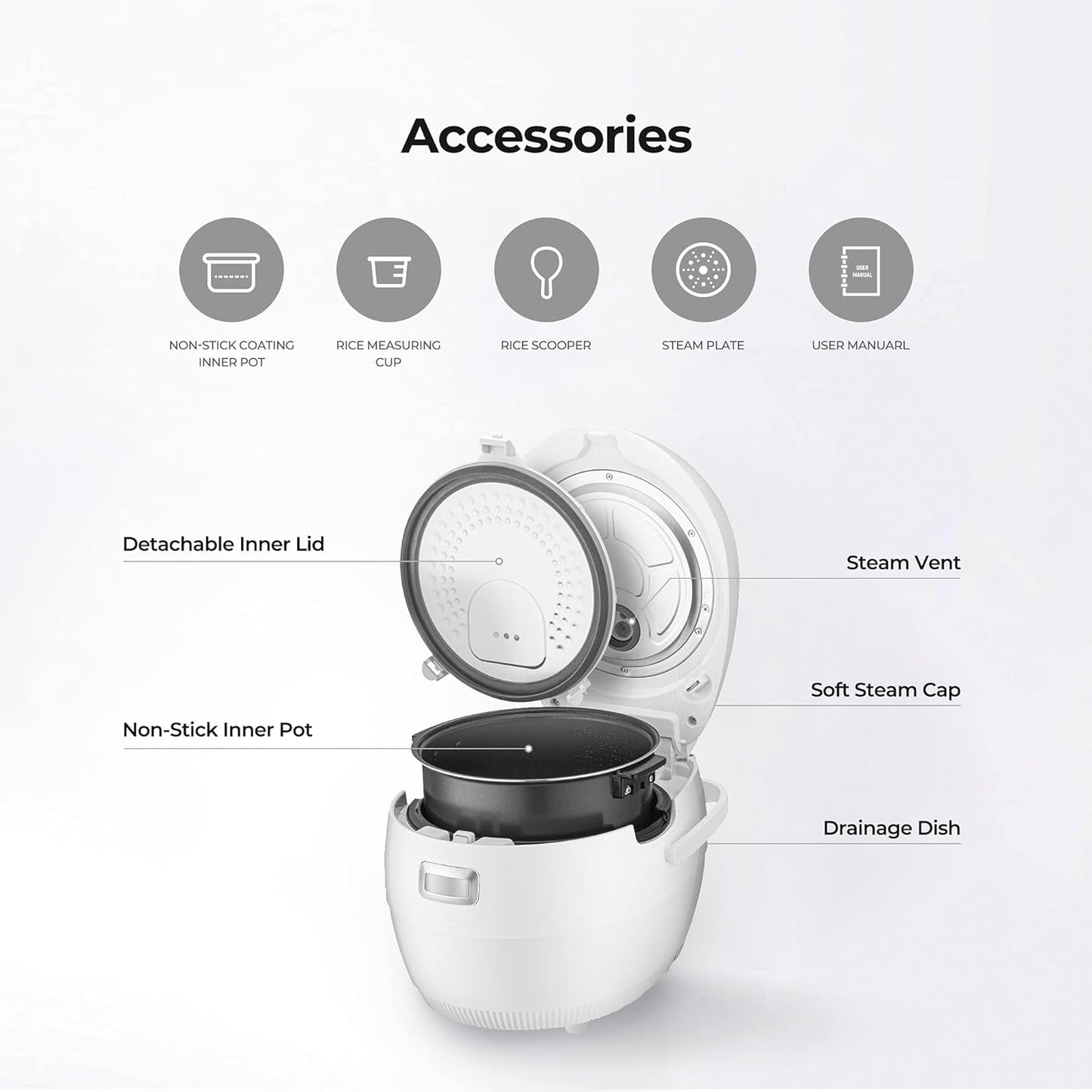 Cuckoo CR-1020FW 10-Cup Micom Rice Cooker, 16 Menu Options