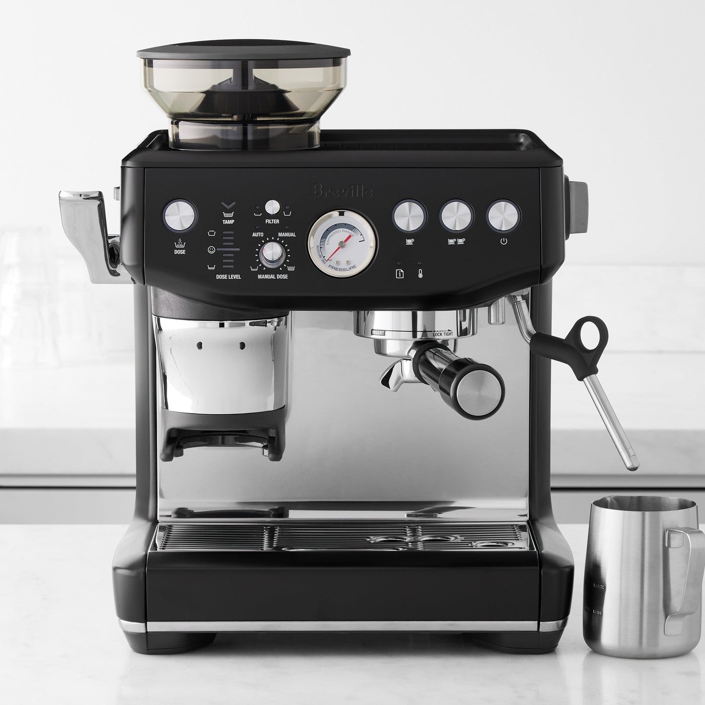 Breville Barista Express Impress Espresso Machine 2 Liters, BES876BSS