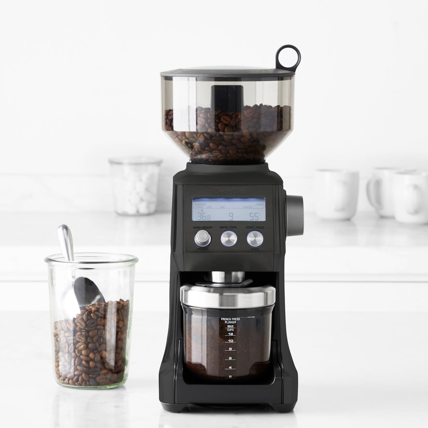 Breville Smart Grinder Pro Coffee Bean Grinder, Stainless Steel BCG820BSS