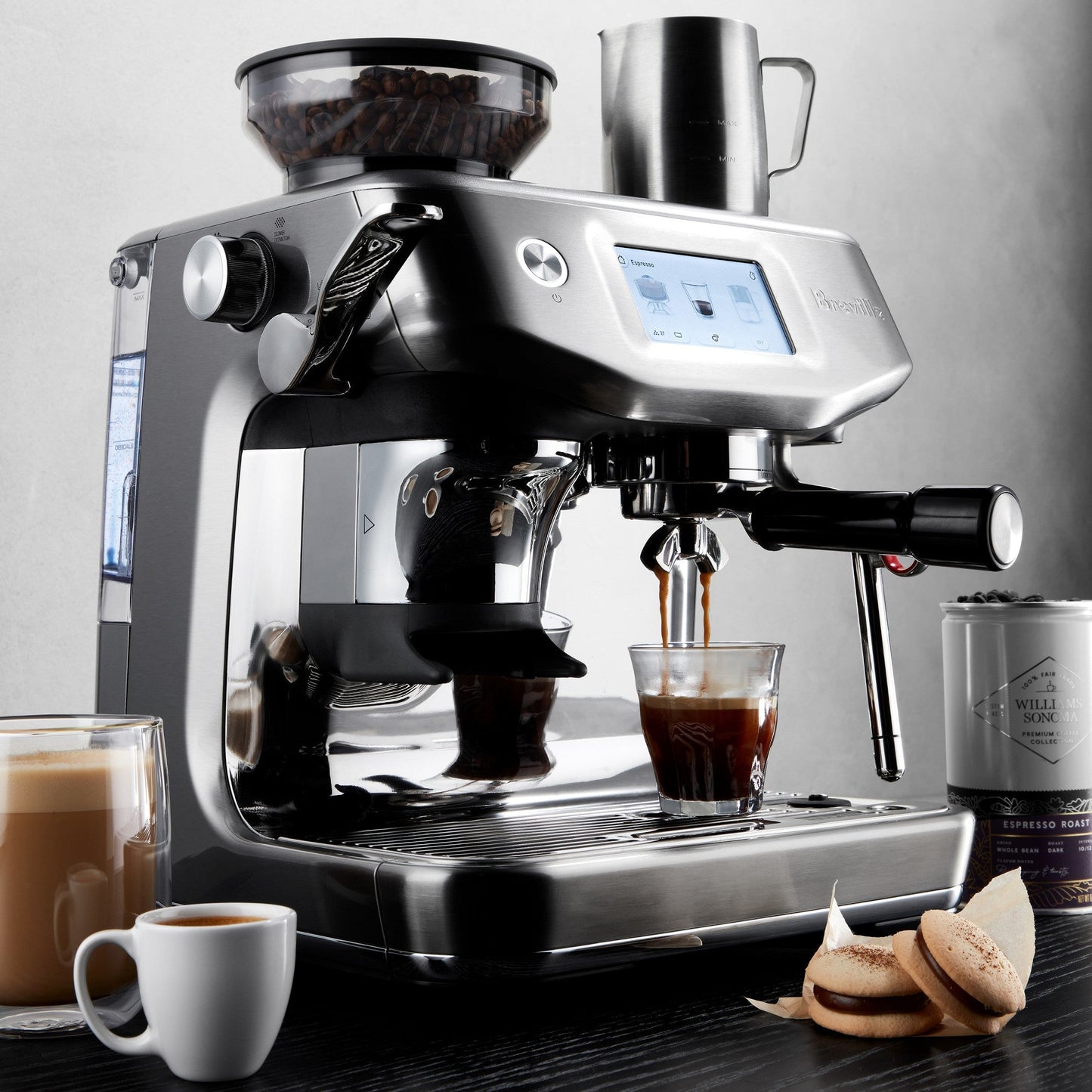 Breville Barista Touch Impress Espresso Machine with Grinder, BES881BSS