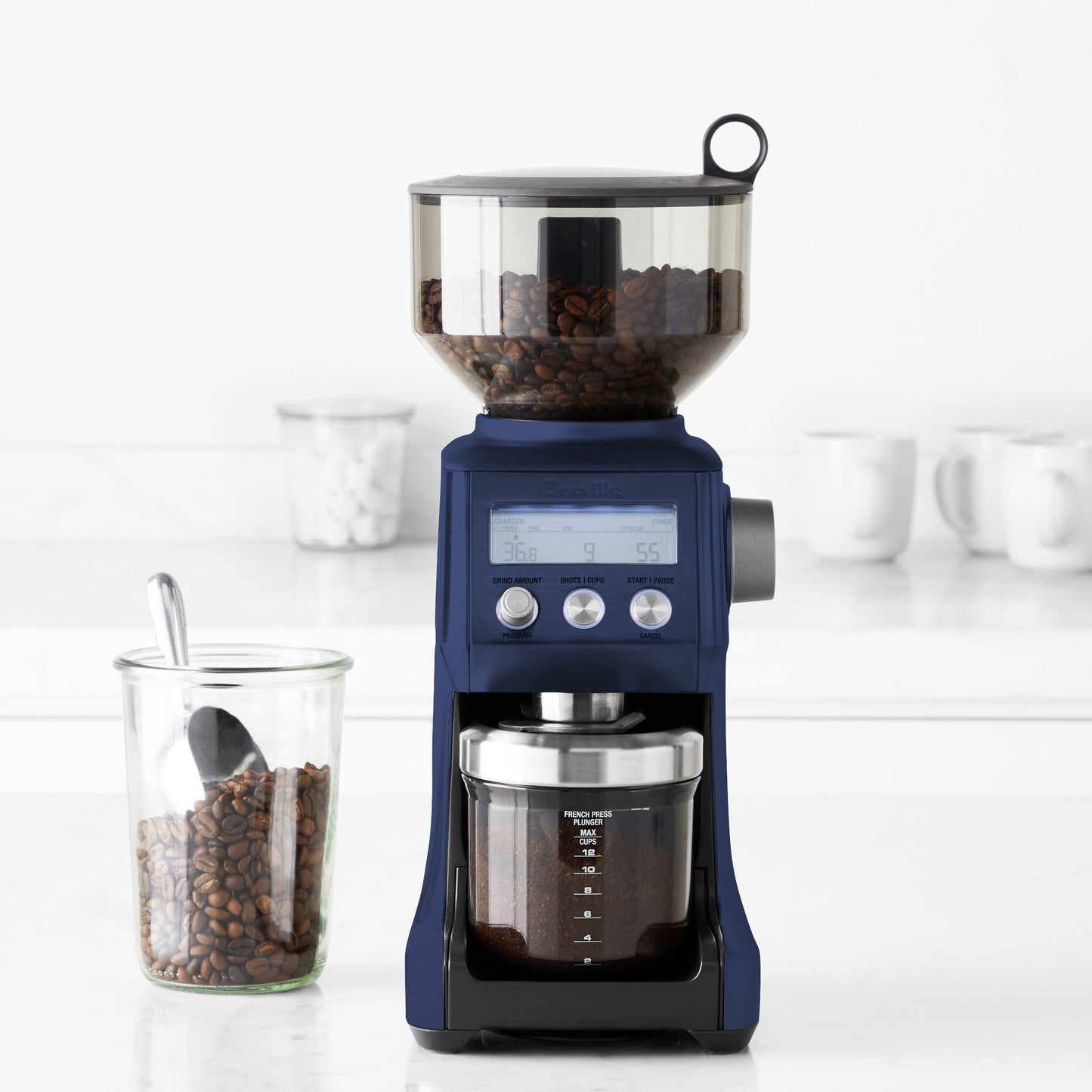 Breville Smart Grinder Pro Coffee Bean Grinder, Stainless Steel BCG820BSS
