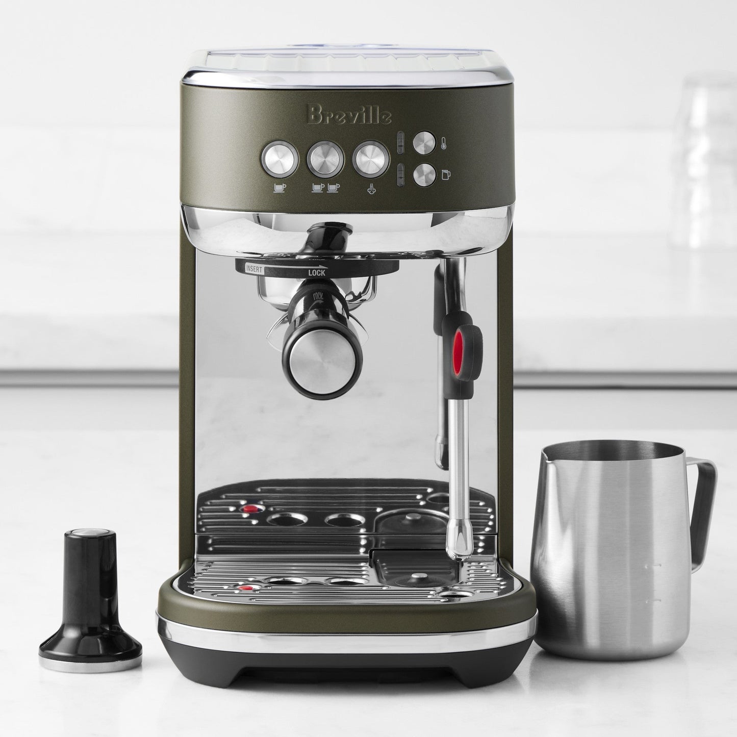 Breville Bambino Plus Espresso Machine,64 Fluid Ounces, Brushed Stainless Steel, BES500BSS