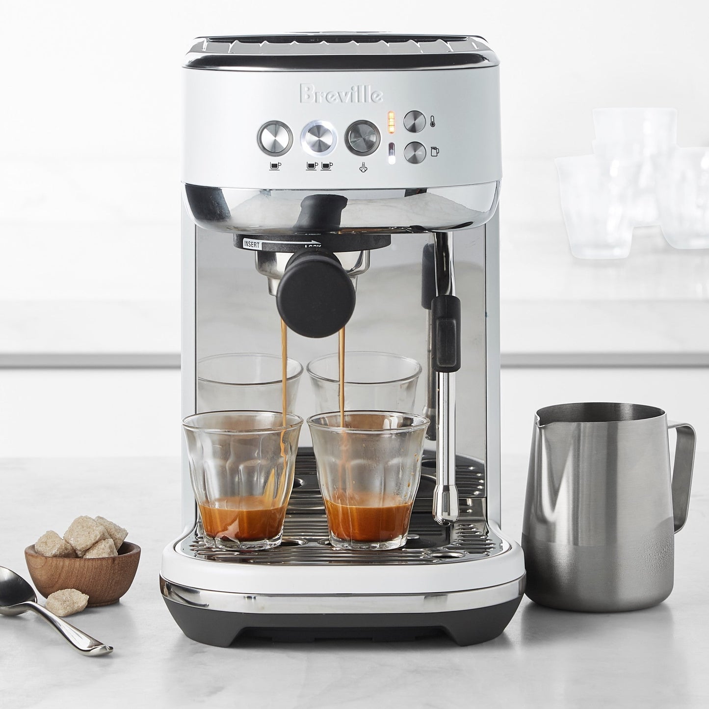 Breville Bambino Plus Espresso Machine,64 Fluid Ounces, Brushed Stainless Steel, BES500BSS
