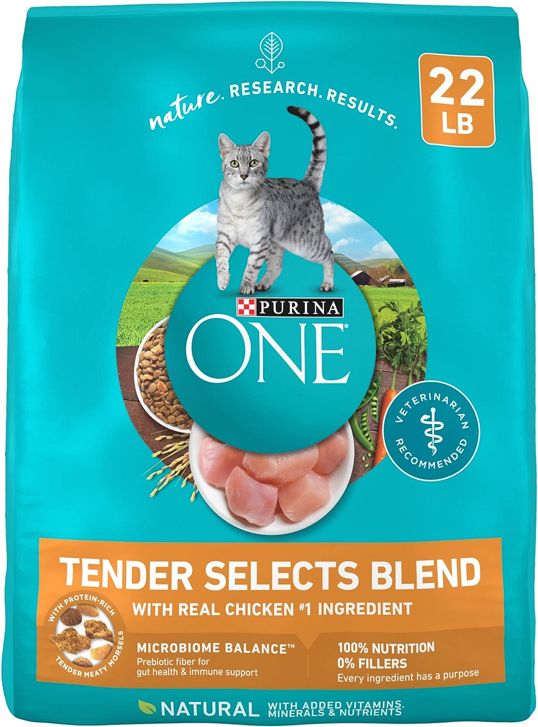 Purina ONE Natural Dry Cat Food, Tender Selects Blend With Real Chicken -  Dry Cat Food Purina ONE