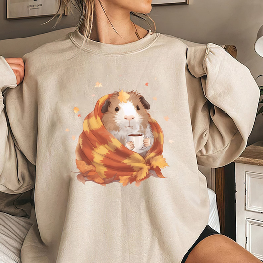 Guinea Pig In A Blanket Shirt, Autumn Guinea Pig Shirt, Fall Guinea Pig Shirt, Cute Guinea Pig Shirt, Guinea Pig Lover Shirt