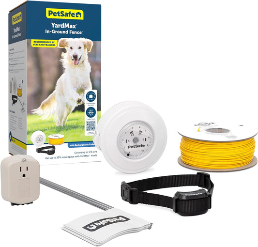 PetSafe YardMax Rechargeable In-Ground Pet Fence Cover 500 ft 1/3-Acre Yard -  Dog Gates & Pens PetSafe
