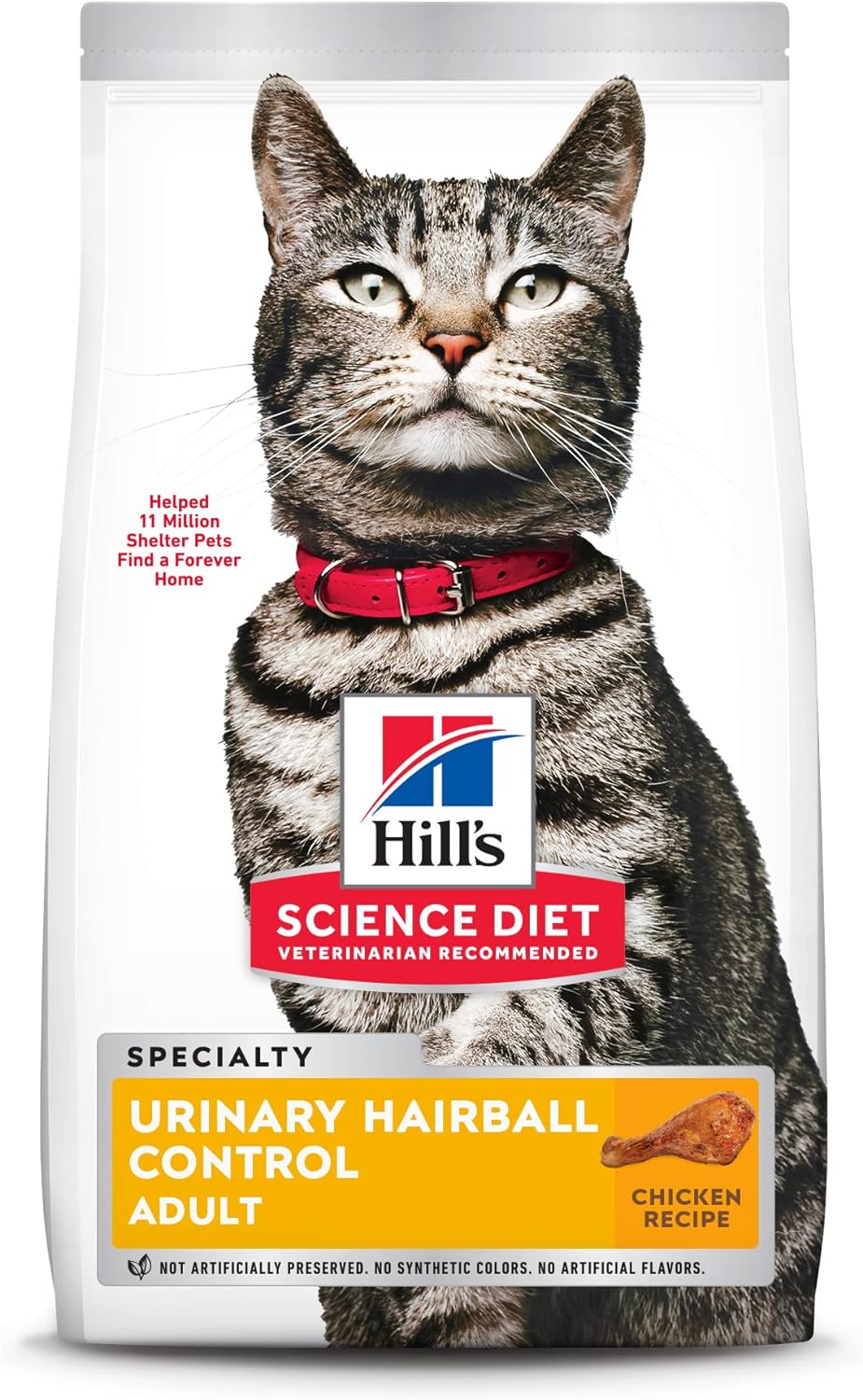Hill's Science Diet Adult Urinary & Hairball Control Chicken Recipe Dry Cat Food -  Dry Cat Food Hill's Science
