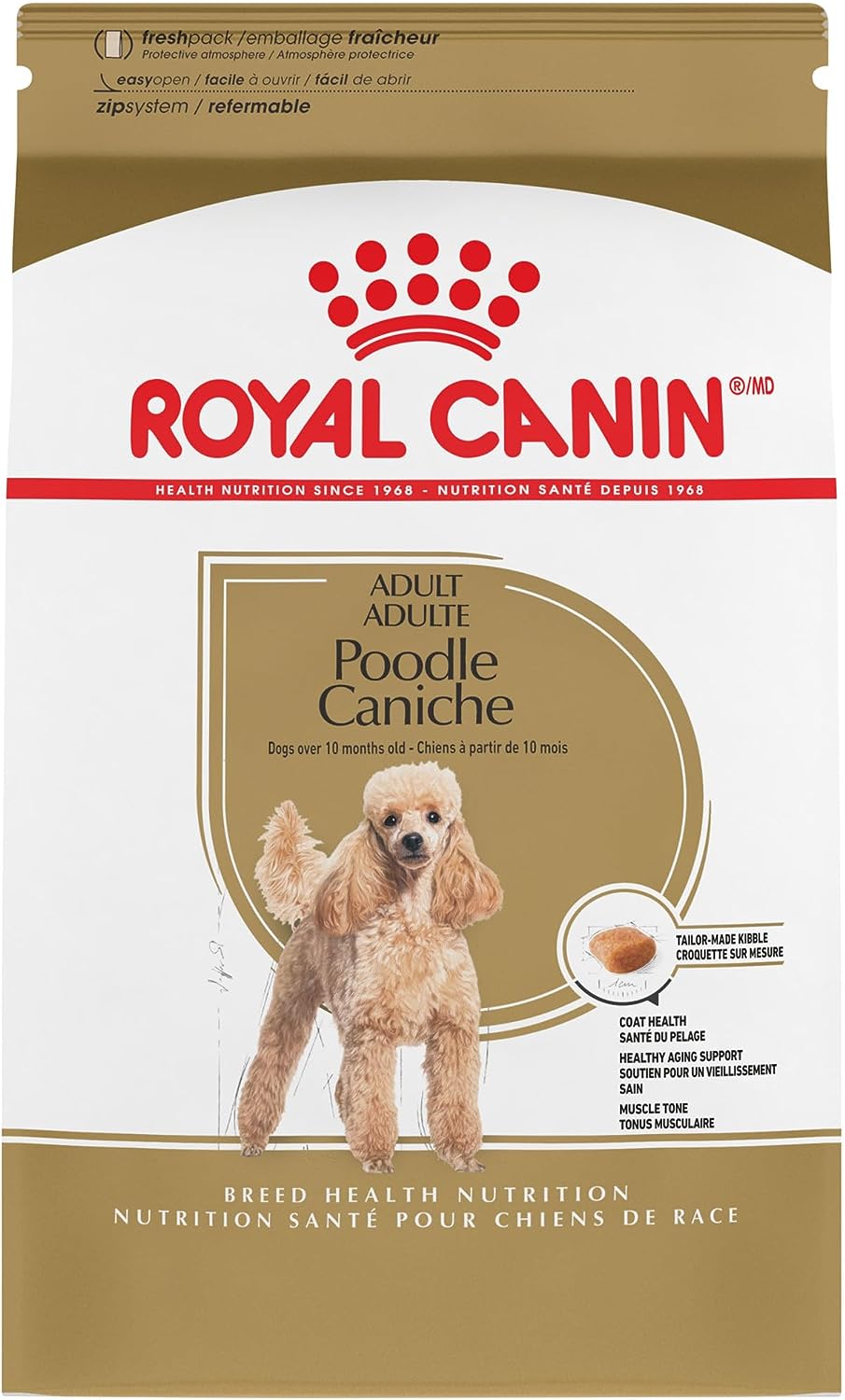 Royal Canin Breed Health Nutrition Poodle Adult Dry Dog Food, 10 LB -  Dry Dog Food Royal Canin
