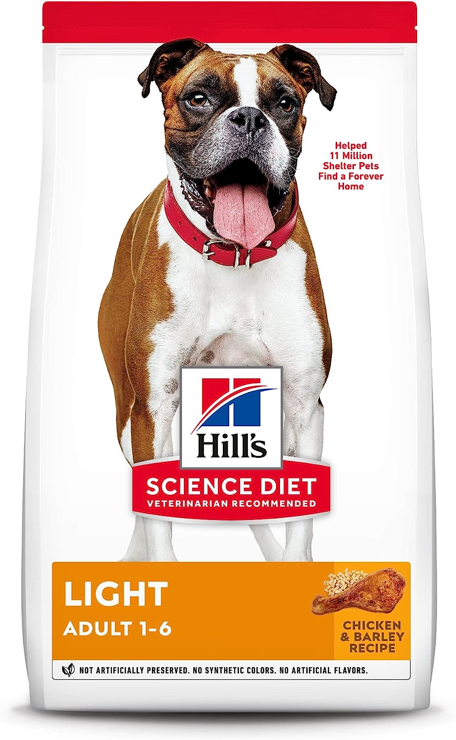 Hill's Science Diet Dry Dog Food, Adult 1-6, Light with Chicken Meal & Barley for Healthy Weight -  Dry Dog Food Hill's Science