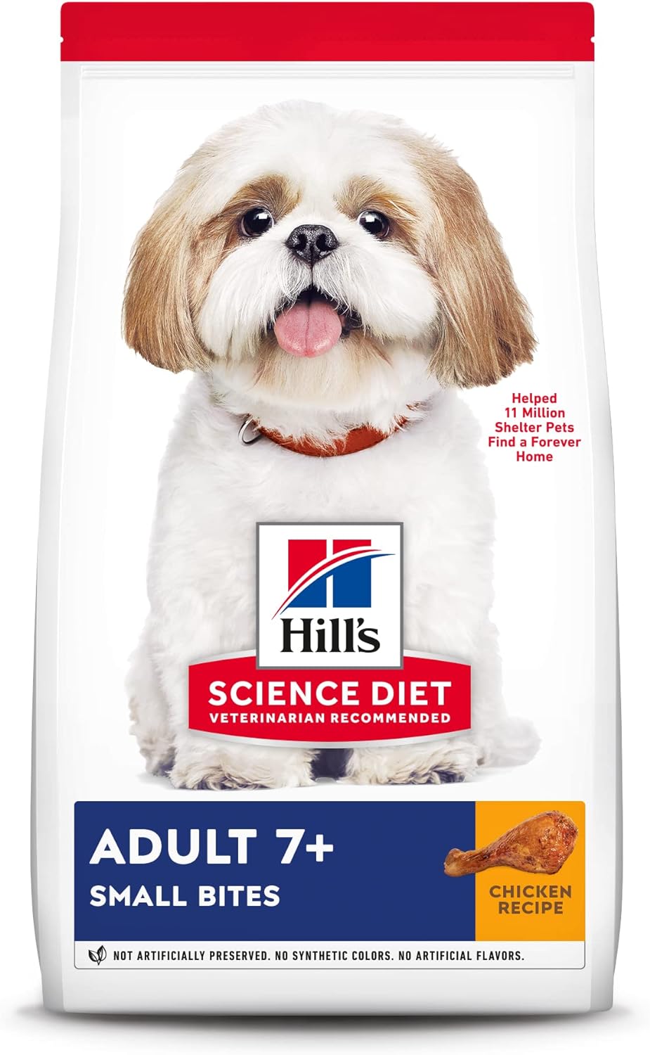 Hill's Science Diet Adult 7+ Small Bites Chicken Meal, Barley & Brown Rice Recipe Dry Dog Food -  Dry Dog Food Hill's Science