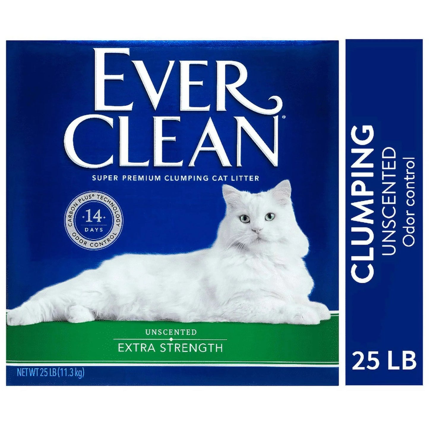 Ever Clean Extra Strength Unscented Clumping Clay Cat Litter, 25/42 LB -  Clumping Cat Litter Ever Clean
