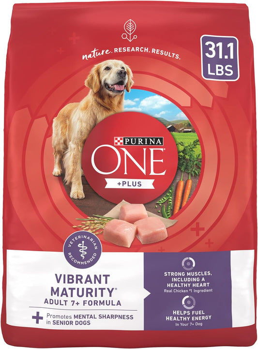 Purina ONE High Protein Dry Senior Dog Food Plus Vibrant Maturity Adult 7+ Formula -  Dry Dog Food Purina ONE