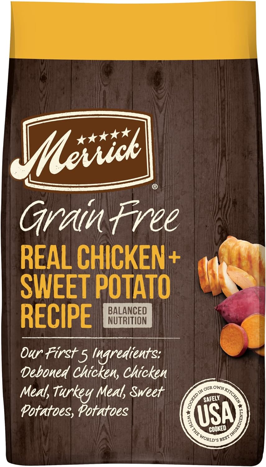 Merrick Grain Free Real Chicken & Sweet Potato Recipe Dry Dog Food -  Dry Dog Food Merrick